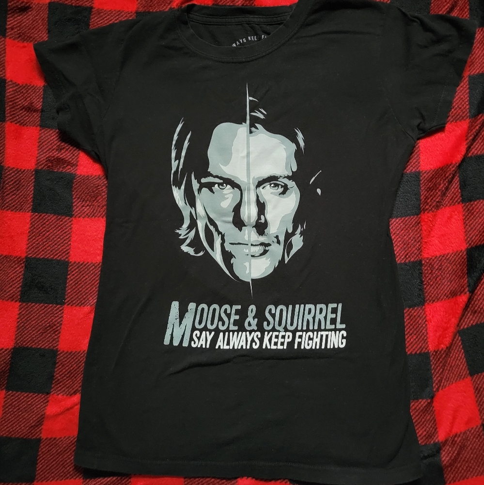 Moose and Squirrel Always Keep Fighting Tee